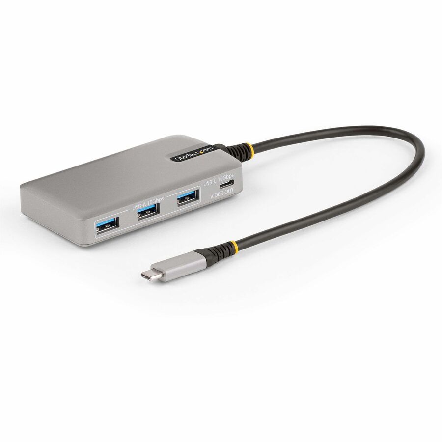 StarTech.com 4-Port USB-C Hub with USB-C DP Alt Mode Video Output, 3x USB-A, 1x USB-C,