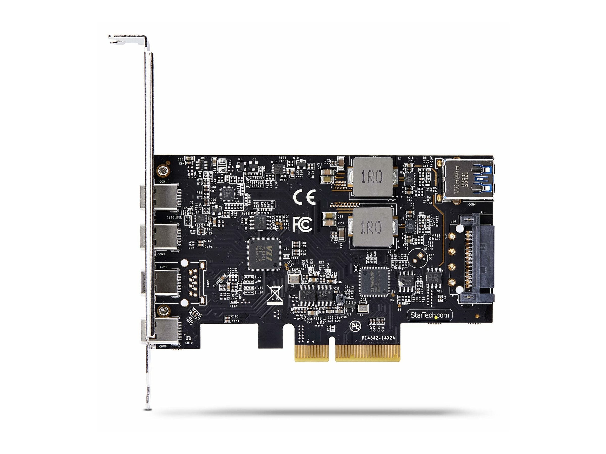 StarTech.com 5-Port USB PCIe Card, USB 3.2 10Gbps, PCI Express Card with 4x USB-C Ports, 1x USB-A Internal Port, USB PCIe Controller PS4C3IA3-USB-C-CARD