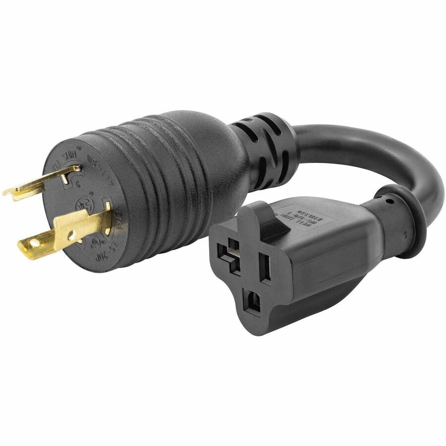 StarTech.com 6in (15cm) Heavy Duty Power Cord NEMA L5-20P to NEMA 5-20R Plug Converter Cab