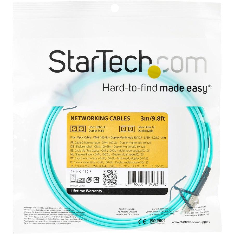 StarTech.com Fiber Optic Duplex Patch Network Cable - 9.84 ft Fiber Optic Network Cable fo