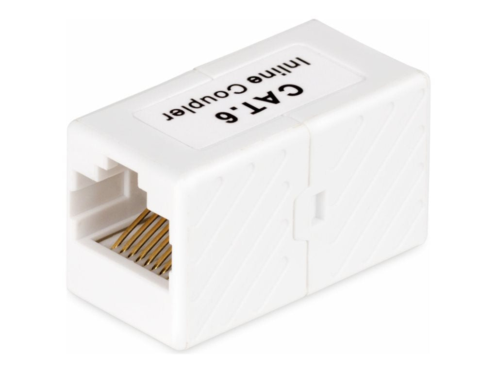 StarTech.com RJ45 Coupler, Inline Cat6 Coupler, Female to Female (F/F) T568 Connector, Unshielded Ethernet Cable Extension (IN-CAT6-COUPLER-U1)