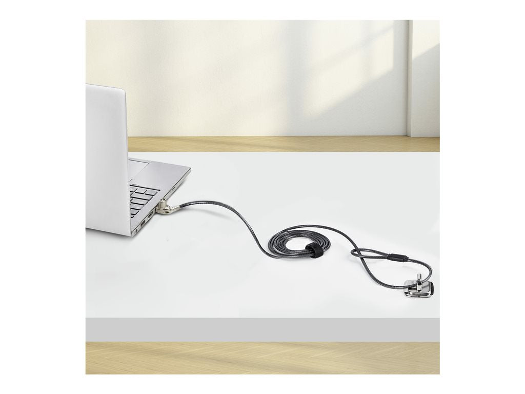 StarTech.com Slim Lock Noble Wedge Slot Compatible, 6.6ft Locking Cable - Security cable lock - anti-theft - 6.6 ft SNBLK-LAPTOP-LOCK