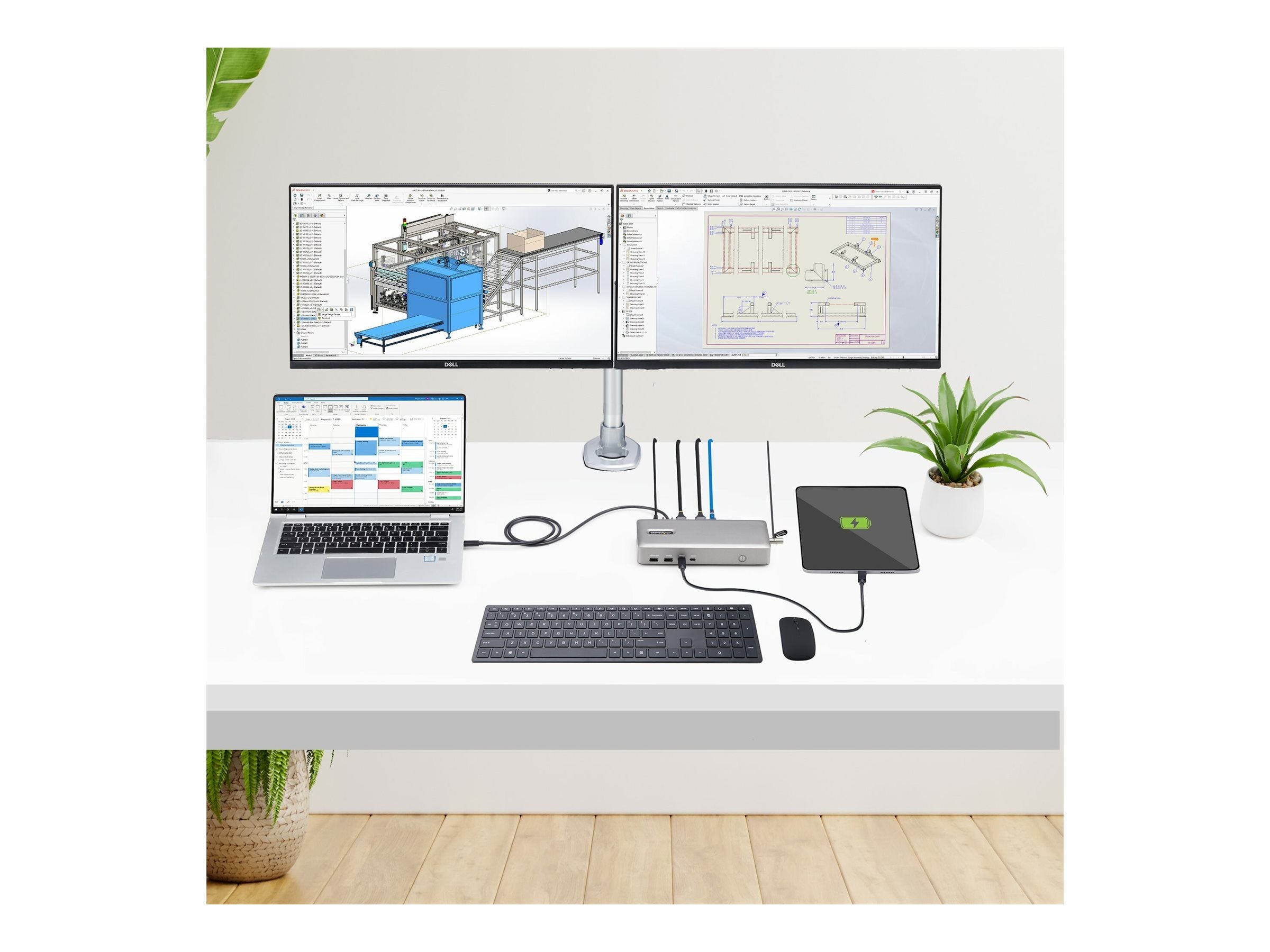 StarTech.com USB4 Docking Station, USB-C 40Gbps, Dual Video HDMI, Up to 2x 4K 60Hz 4:4:4 (RGB) or 2x 4K 120Hz 4:2:2, Multi-Monitor 155NA-USB4-DOCK