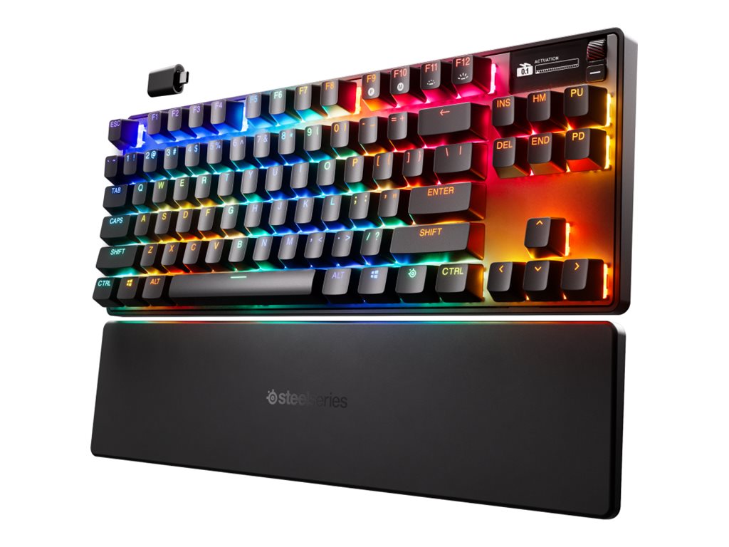 SteelSeries Apex Pro TKL Gen 3 - Keyboard - with OLED smart display - backlit - wireless - 2.4 GHz, Bluetooth 5.0, USB -