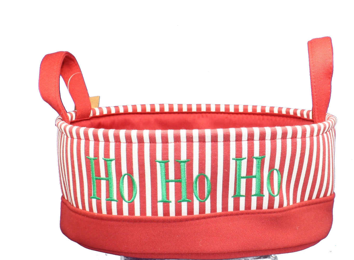Stripe Basket Ho Ho Ho - Small