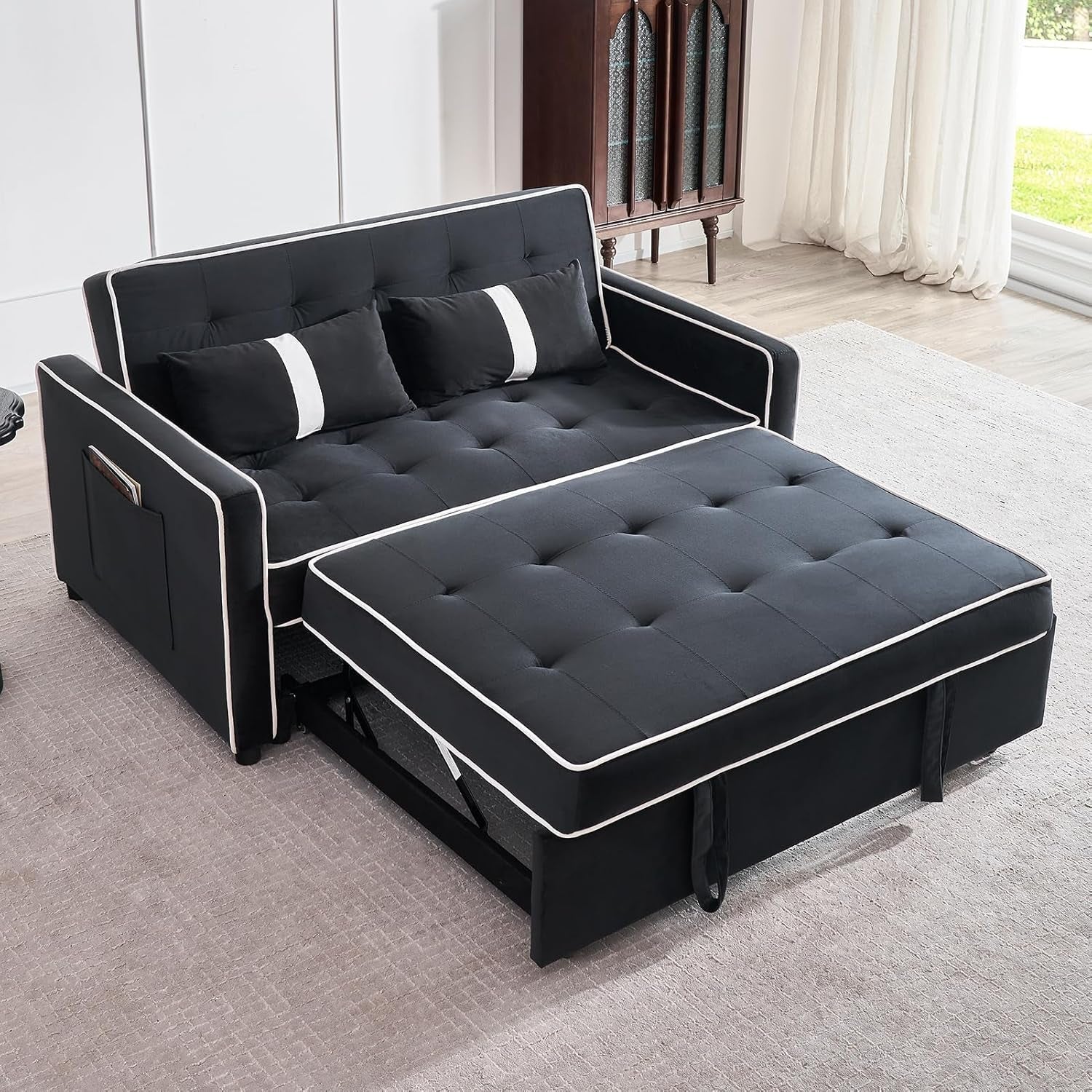 Stylish 3 in 1 Convertible Sofa Bed for Relaxation