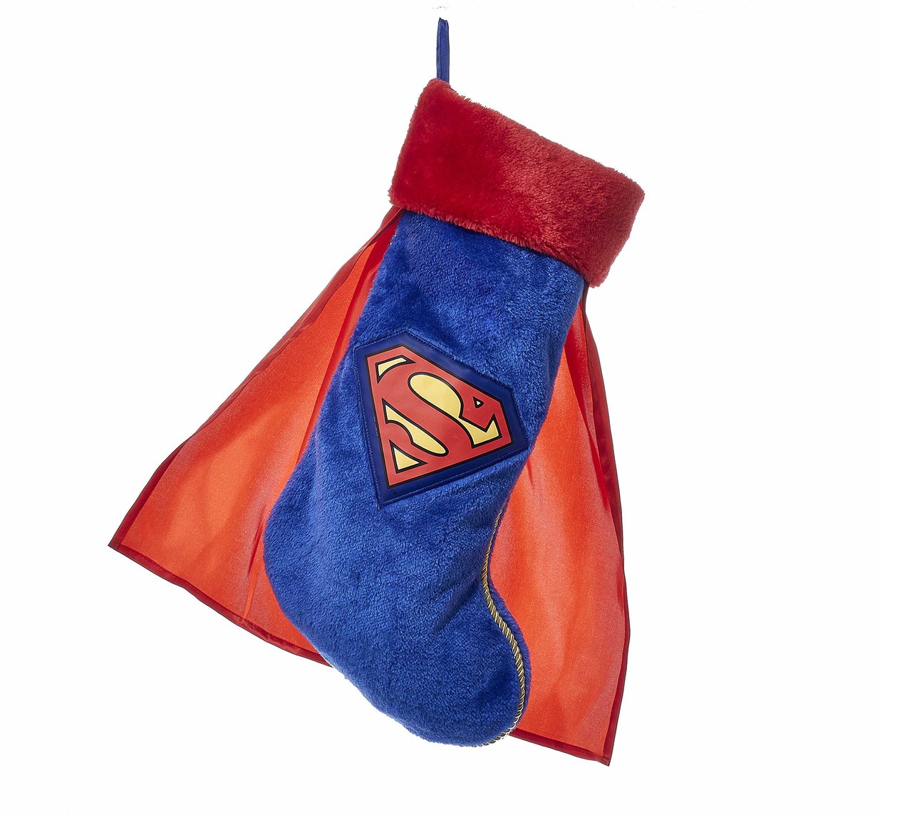 Superman With Cape Applique Stocking