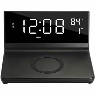 Supersonic SC-6025QI Dual Alarm Clock with Wireless Charger