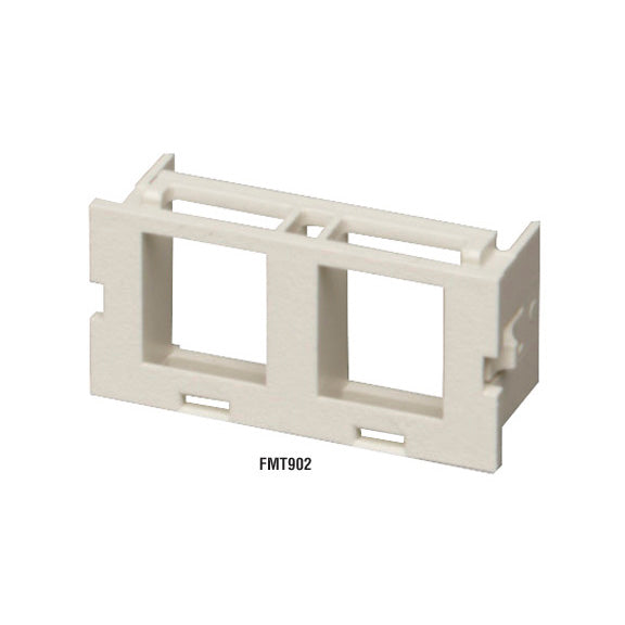 Surface-Mount Housing Adapter Bezel - 2-Port, Office White, Gsa, Taa