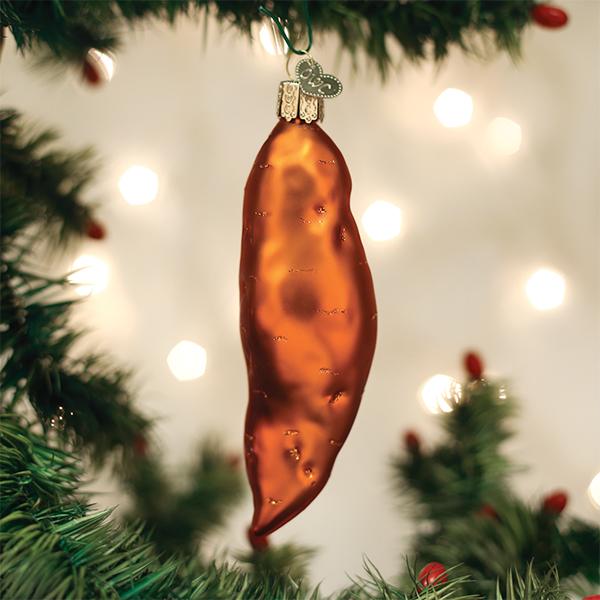 Sweet Potato Glass Ornament