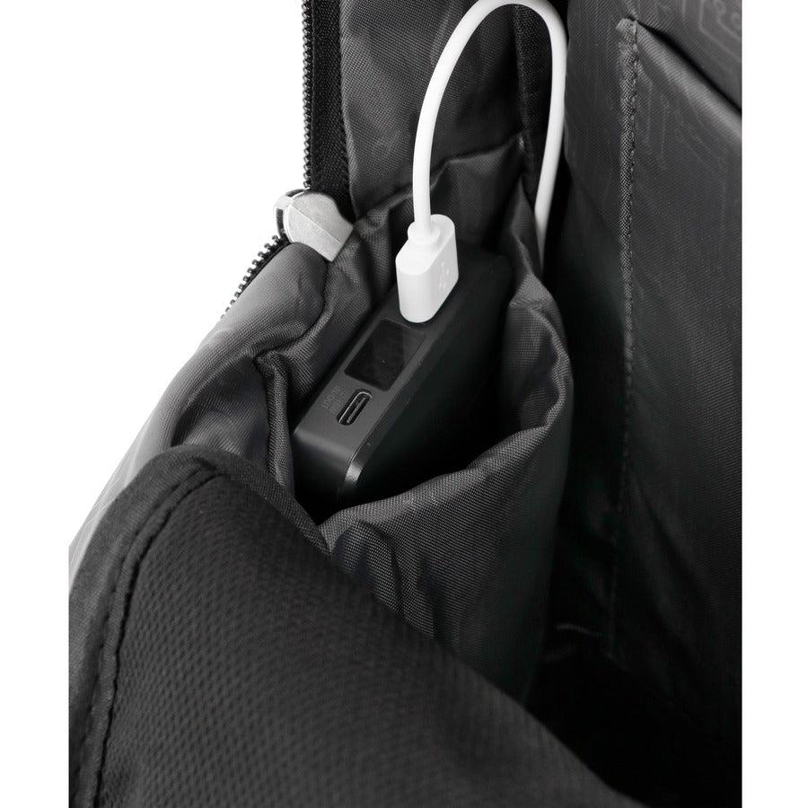Swissdigital Design EMPERE TM SD712M-B Carrying Case (Backpack) for 15.6" to 16" Amazon, Apple iPhone iPad Notebook, MacBook, Chromebook - Black/Gray