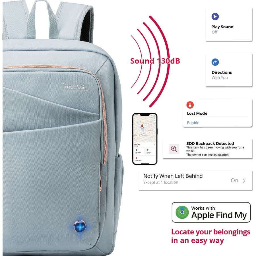 Swissdigital Design KATY ROSE SD1006FB-14 Carrying Case (Backpack) for 15.6" to 16" Apple MacBook Pro - Teal Blue