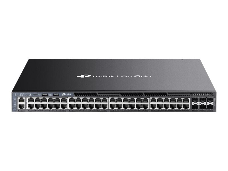 TP-Link Omada SG6654XHP V1 - Switch - L3 - managed - 48 x 10/100/1000 (PoE+) + 6 x 10Gb Ethernet SFP+ - front to back airflow