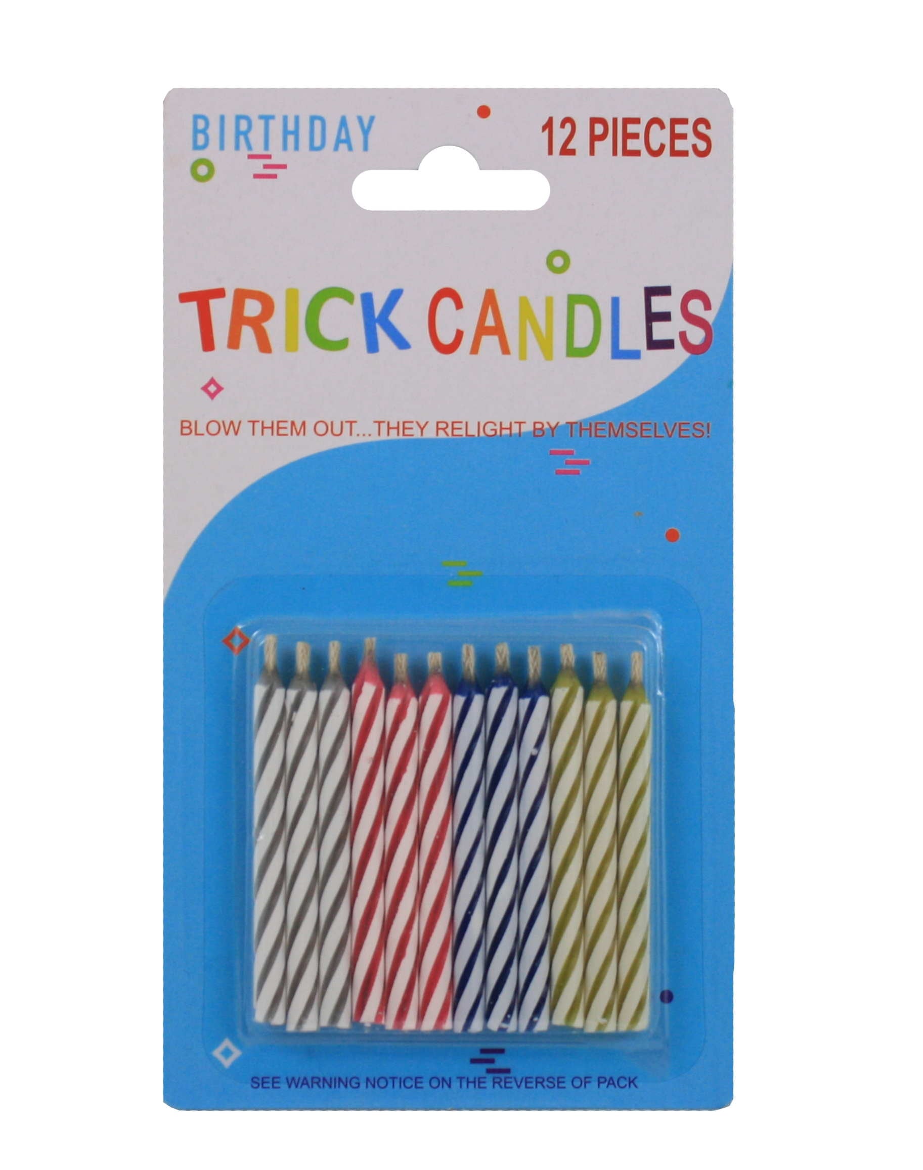 TRICK Spiral Cake Candles - 12 pack
