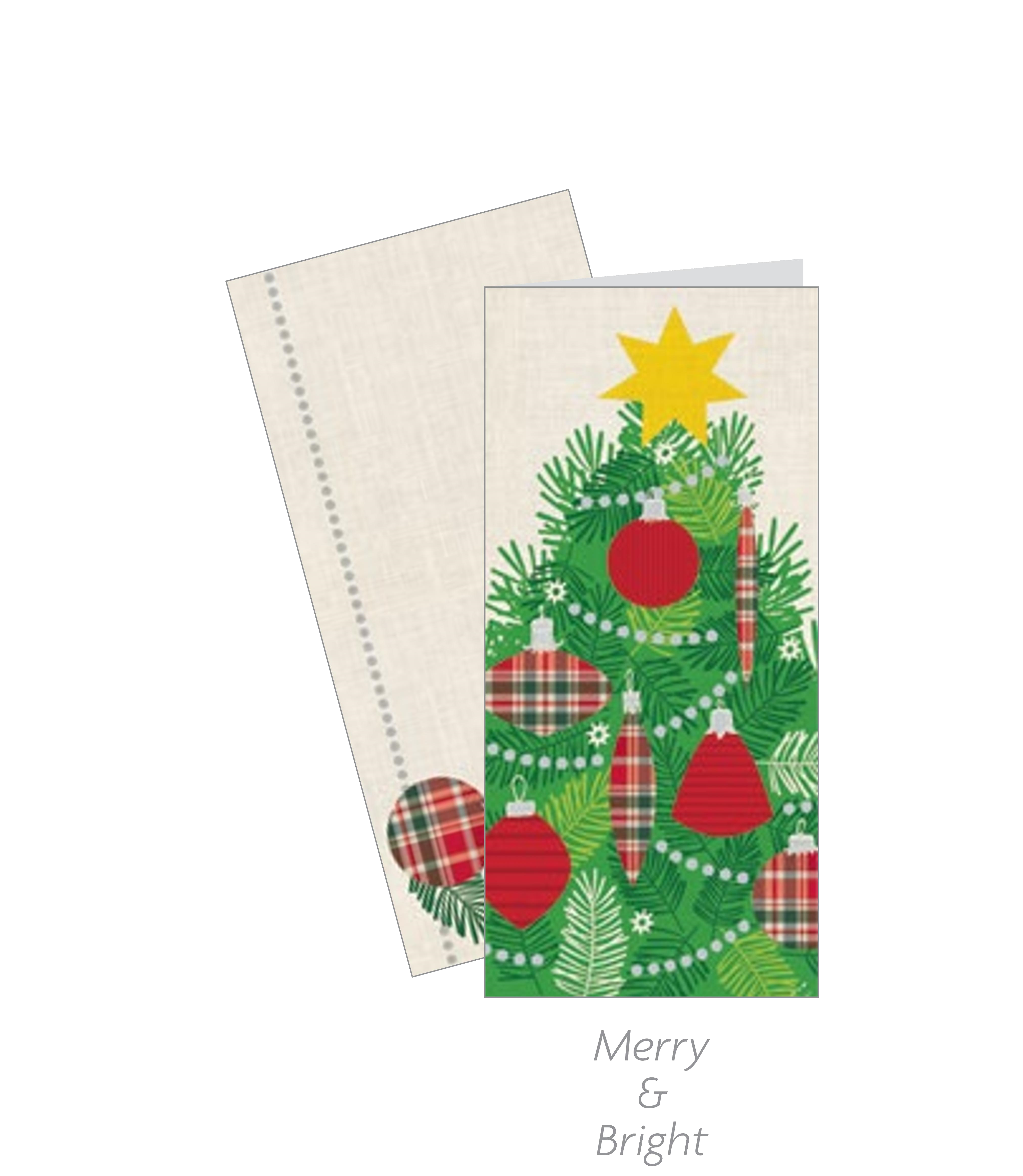 Tall Traditions 16 Count Cards - Tartan Ornaments