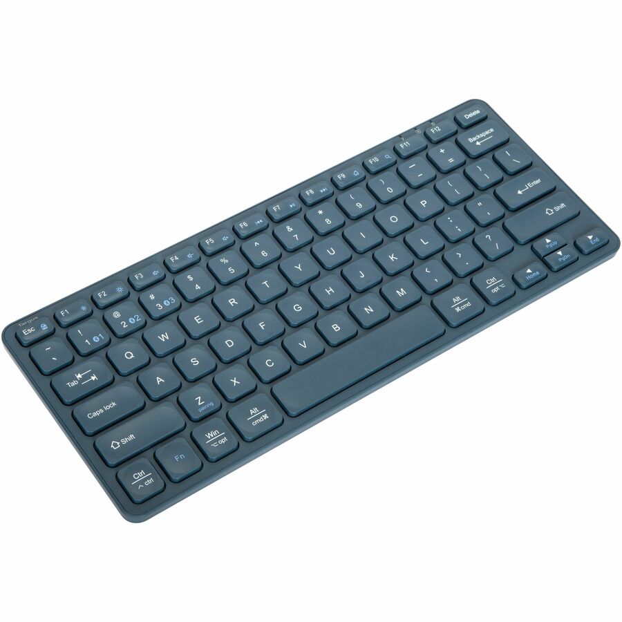 Targus Compact Multi-Device Bluetooth Antimicrobial Keyboard - Wireless Connectivity - Blu
