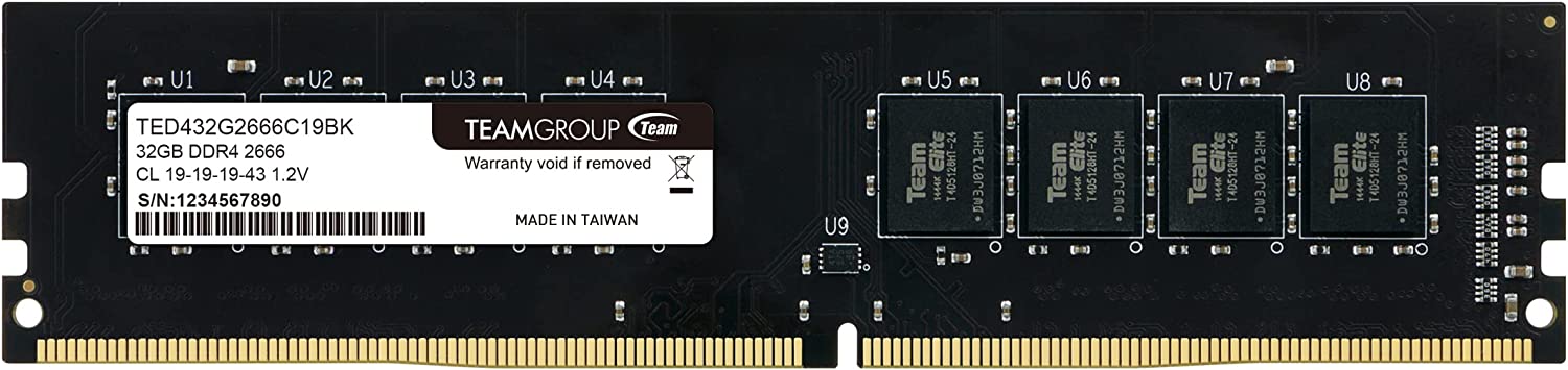 Team ELITE 32GB DDR4 SDRAM Memory Module TED432G2666C1901