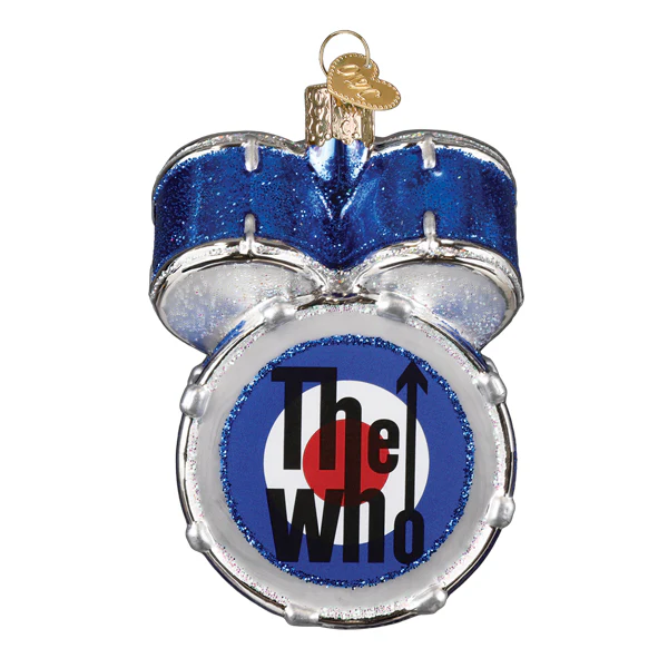 The Who Drum Set Glass Ornament