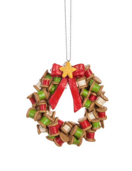 Thread Spool Wreath ornament