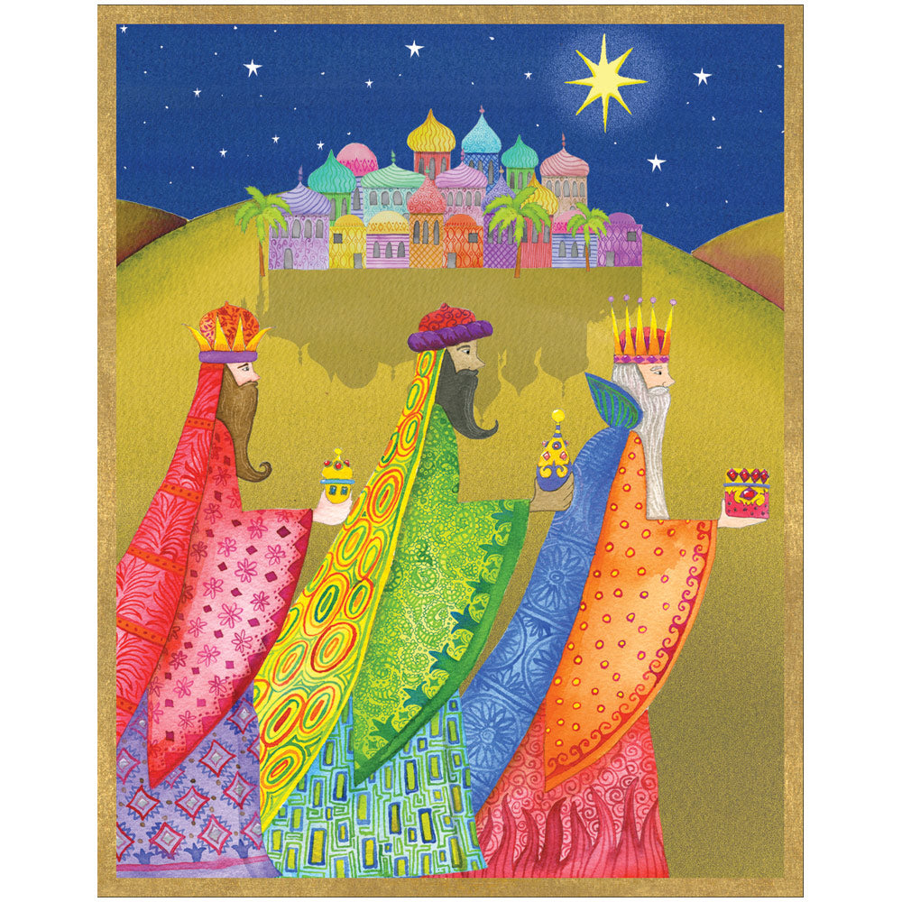Three Kings - Christmas Cards - 16 Cards (3.75'' x 4.75'')