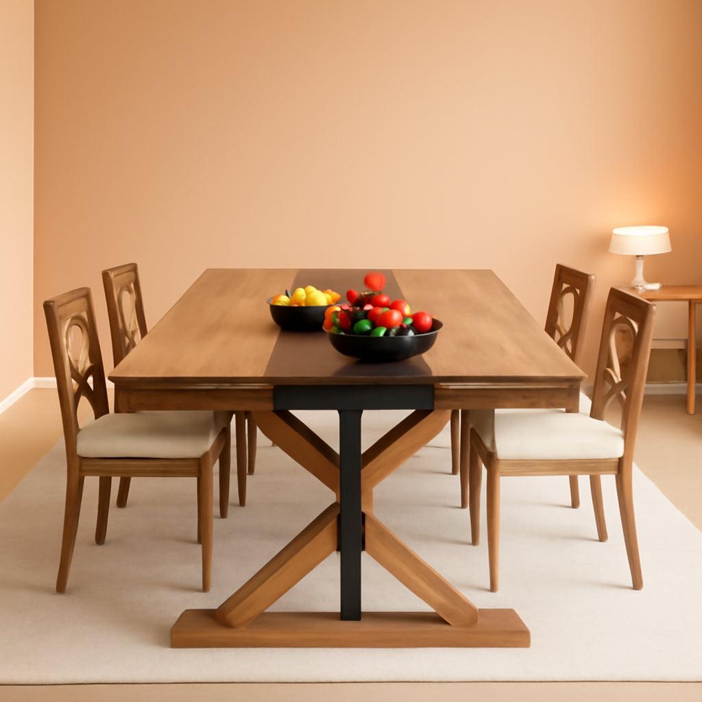 Timbercrafted 71 Inch Dining Table With Waterproof Surface