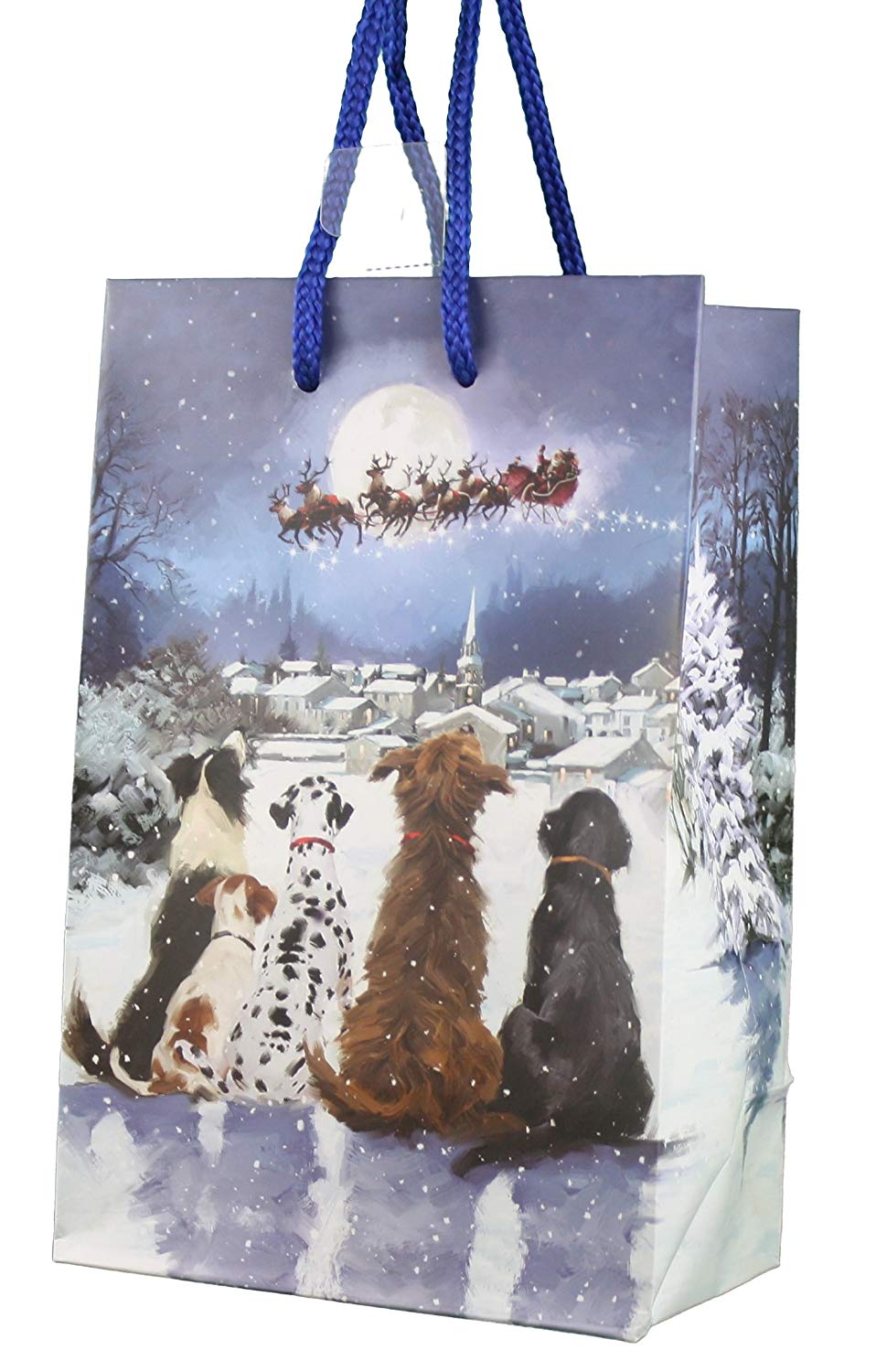 Traditional Scenes Gift Bag - Dog Carrolers