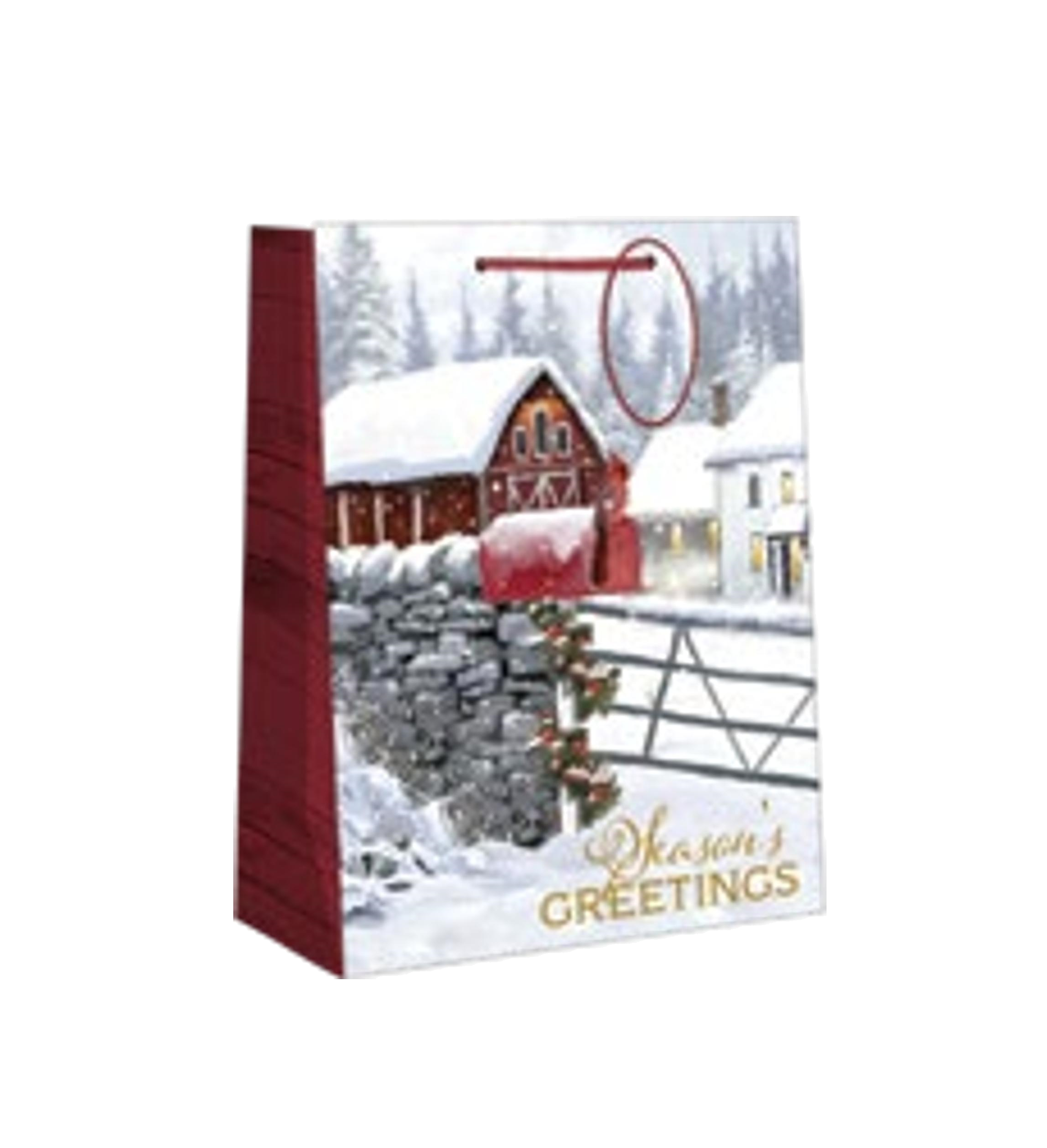 Traditional Small Gift Bag - Rustic Mailbox