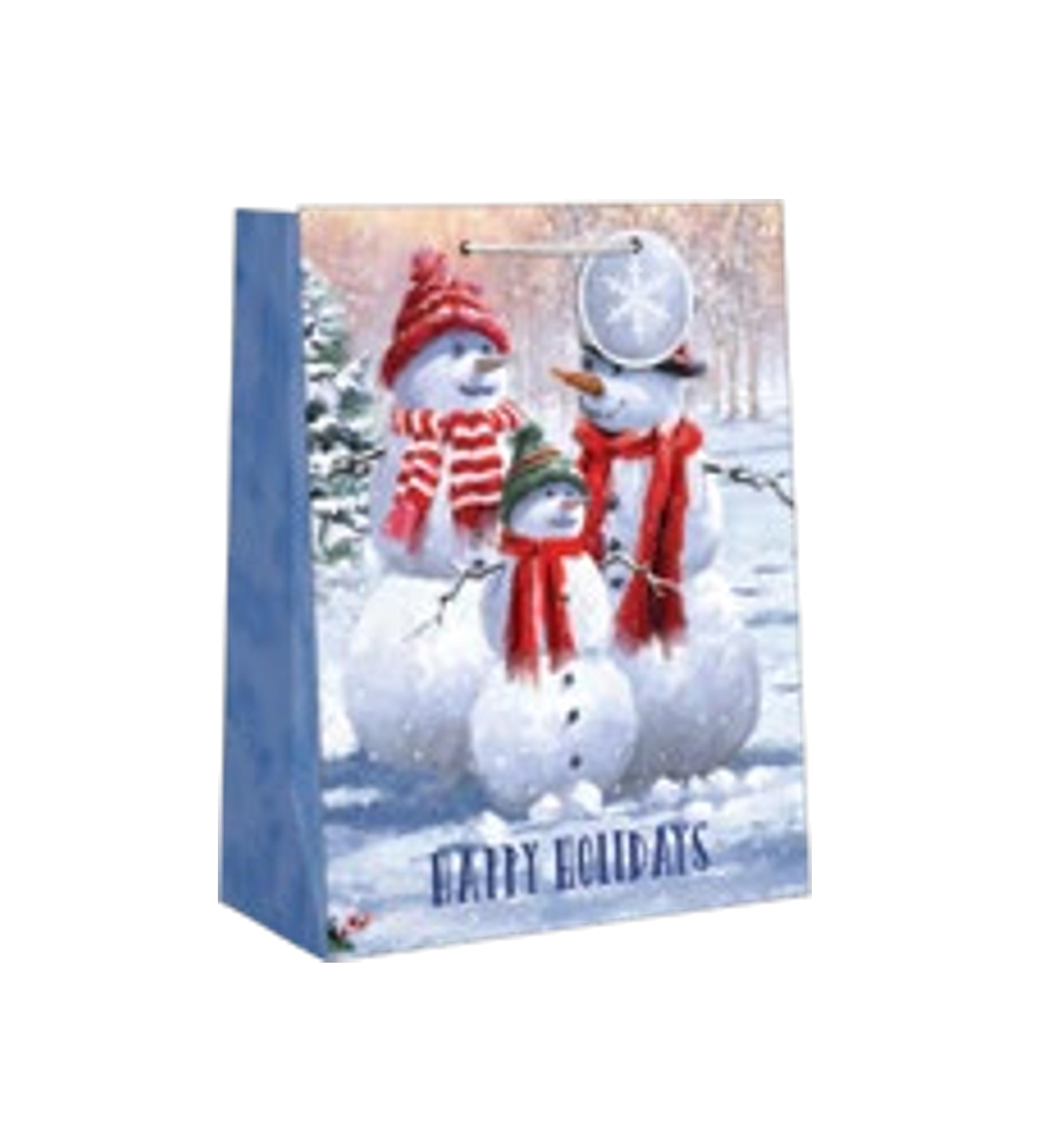 Traditional Small Gift Bag - Snow Family