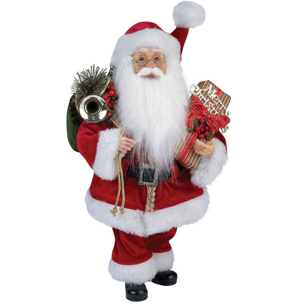 Traditional Standing Santa W/B