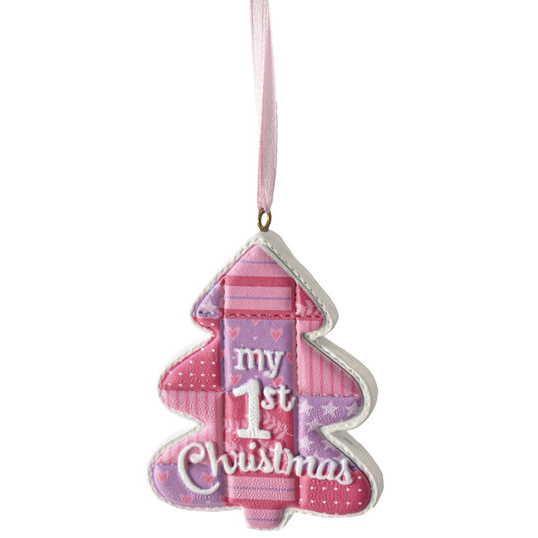 Tree Ornament - My First Christmas - Pink