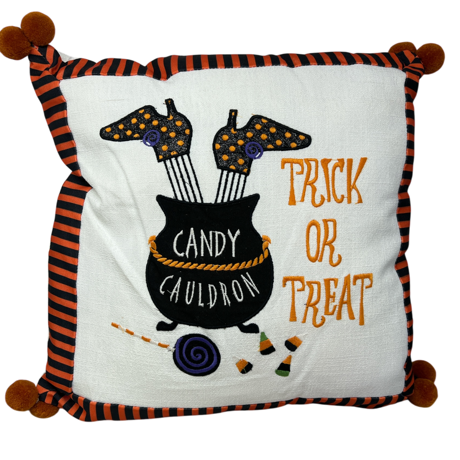 Trick or Treat Cauldron Pillow