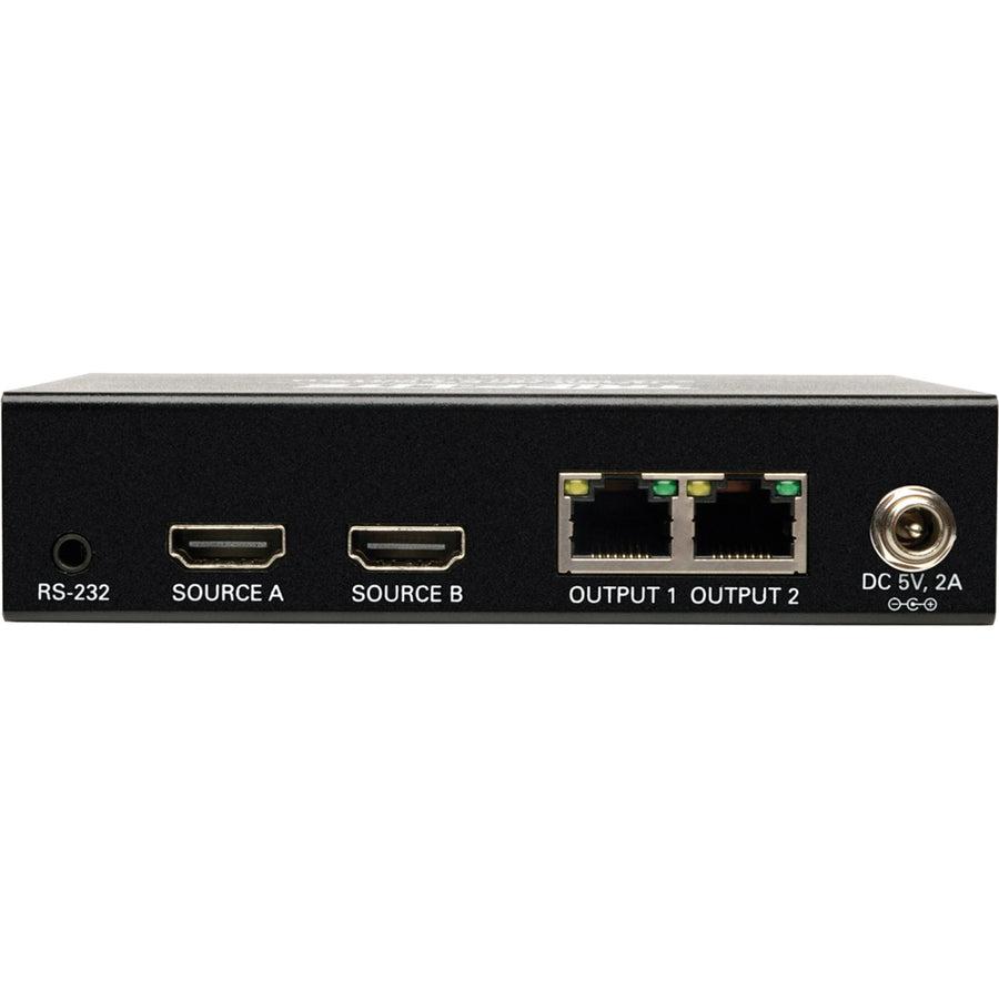 Tripp Lite 2 X 2 Hdmi Over Cat5 / Cat6 Matrix Splitter Switch, Box-Style Transmitter, Video And Audio, 1080P @ 60 Hz, Up To 53.34 M (175-Ft.)