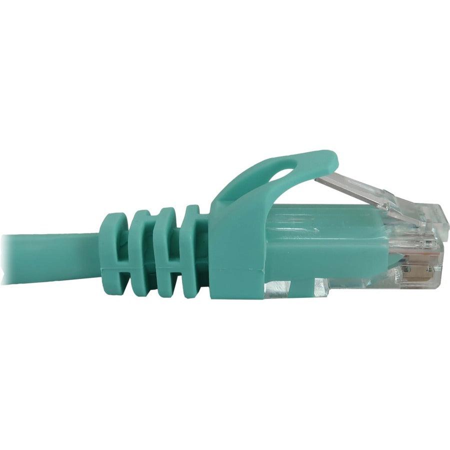 Tripp Lite Cat6a 10G Snagless Molded UTP Ethernet Cable (RJ45 M/M), PoE, Aqua, 50 ft. (15.2 m)