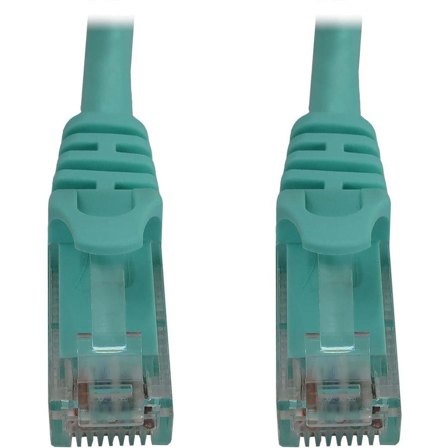 Tripp Lite Cat6a 10G Snagless Molded UTP Ethernet Cable (RJ45 M/M), PoE, Aqua, 6 ft. (1.8 m)
