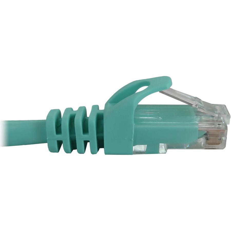Tripp Lite Cat6a 10G Snagless Molded UTP Ethernet Cable (RJ45 M/M), PoE, Aqua, 6 ft. (1.8 m)