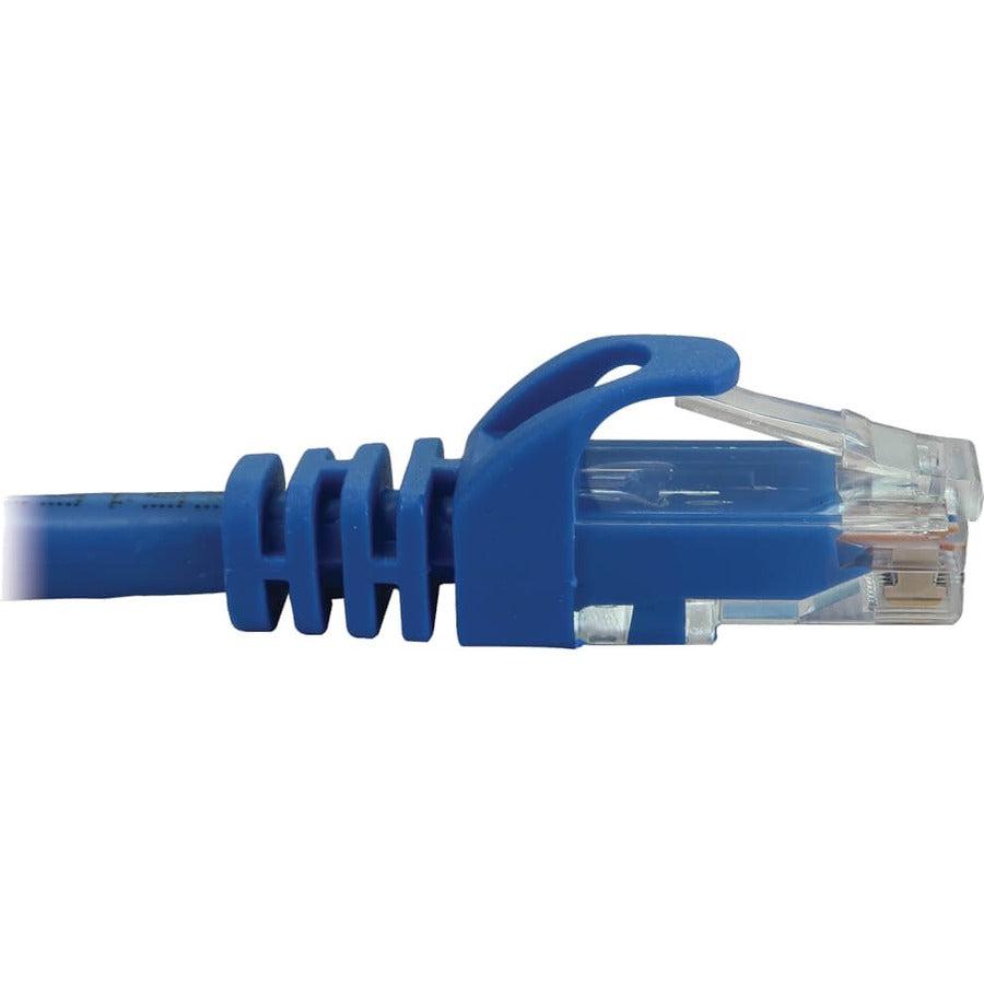 Tripp Lite Cat6a 10G Snagless Molded UTP Ethernet Cable (RJ45 M/M), PoE, Blue, 6 in. (15 cm)