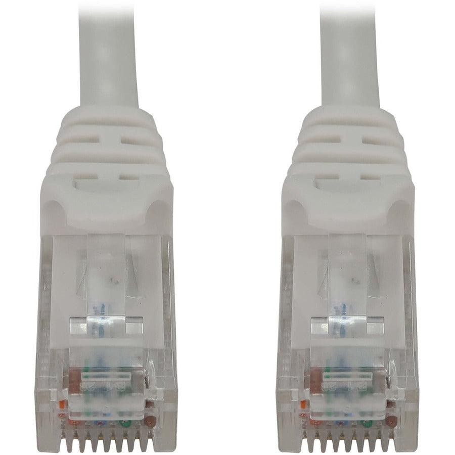 Tripp Lite Cat6a 10G Snagless Molded UTP Ethernet Cable (RJ45 M/M), PoE, White, 20 ft. (6.1 m)