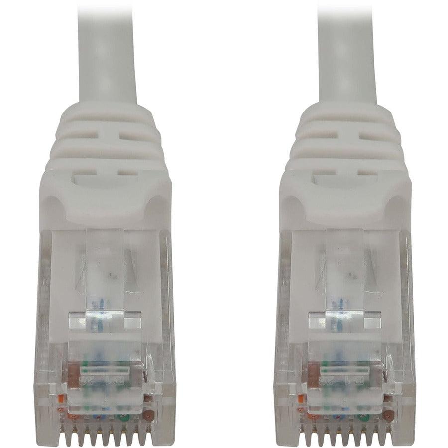 Tripp Lite Cat6a 10G Snagless Molded UTP Ethernet Cable (RJ45 M/M), PoE, White, 25 ft. (7.6 m)