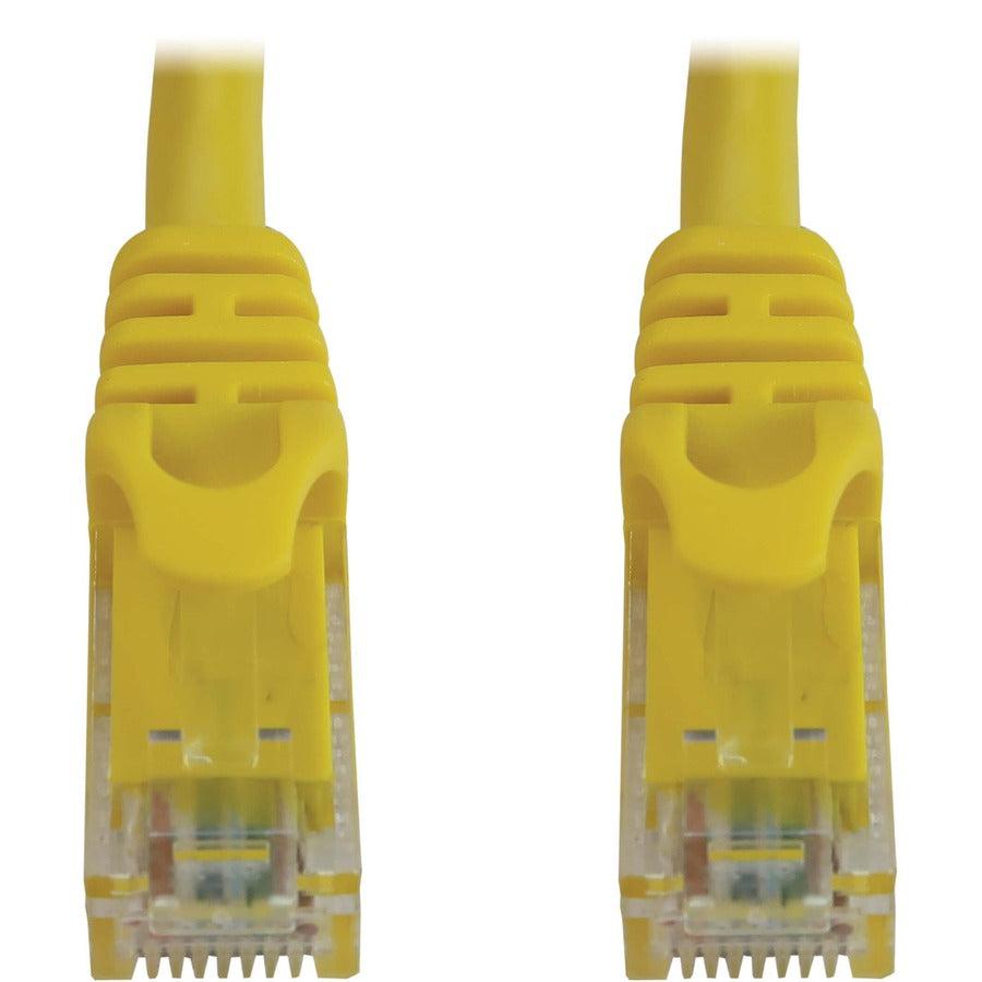 Tripp Lite Cat6a 10G Snagless Molded UTP Ethernet Cable (RJ45 M/M), PoE, Yellow, 20 ft. (6.1 m)