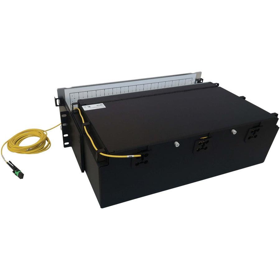 Tripp Lite Preloaded Fiber Patch Panel, 3U - 48X (12F Mtp/Mpo-Apc To 4X Lc Duplex F/F) 8F Trunk Cables, Os2 Singlemode, 5 M (16.4 Ft.)