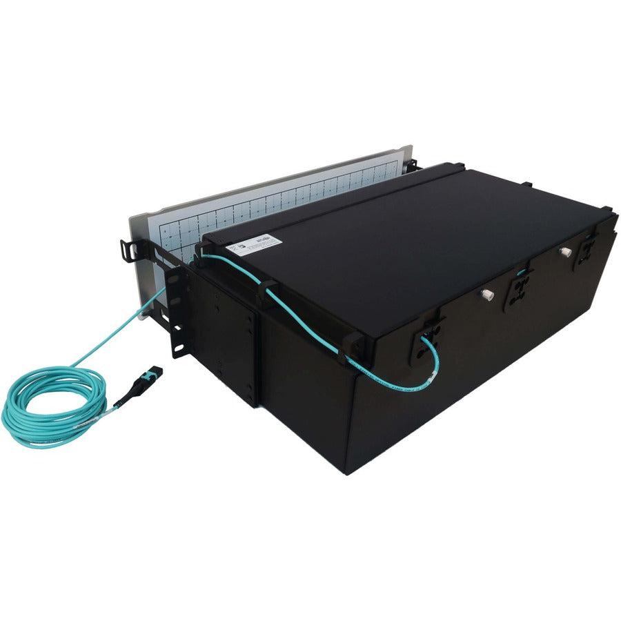 Tripp Lite Preloaded Fiber Patch Panel, 3U - 48X (12F Mtp/Mpo-Pc To 4X Lc Duplex F/F) 8F Trunk Cables, Om4 Multimode, 5 M (16.4 Ft.)