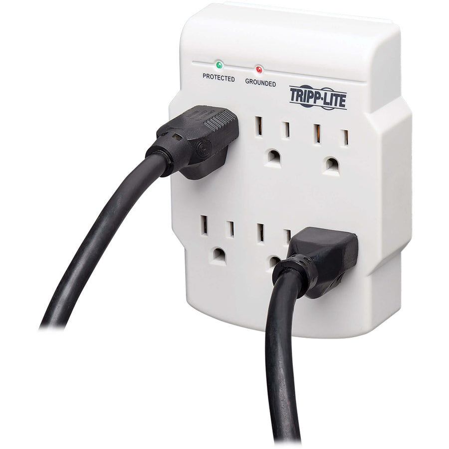 Tripp Lite Protect It! 6-Outlet Low-Profile Surge Protector, Direct Plug-In, 540 Joules, Diagnostic LED