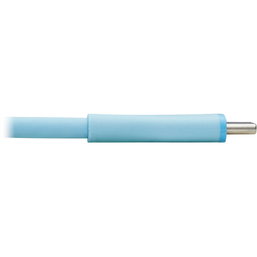 Tripp Lite Safe-IT USB-C to Lightning Sync/Charge Antibacterial Cable, Ultra Flexible, MFi Certified - USB 2.0 (M/M), Light Blue, 6 ft. (1.83 m)