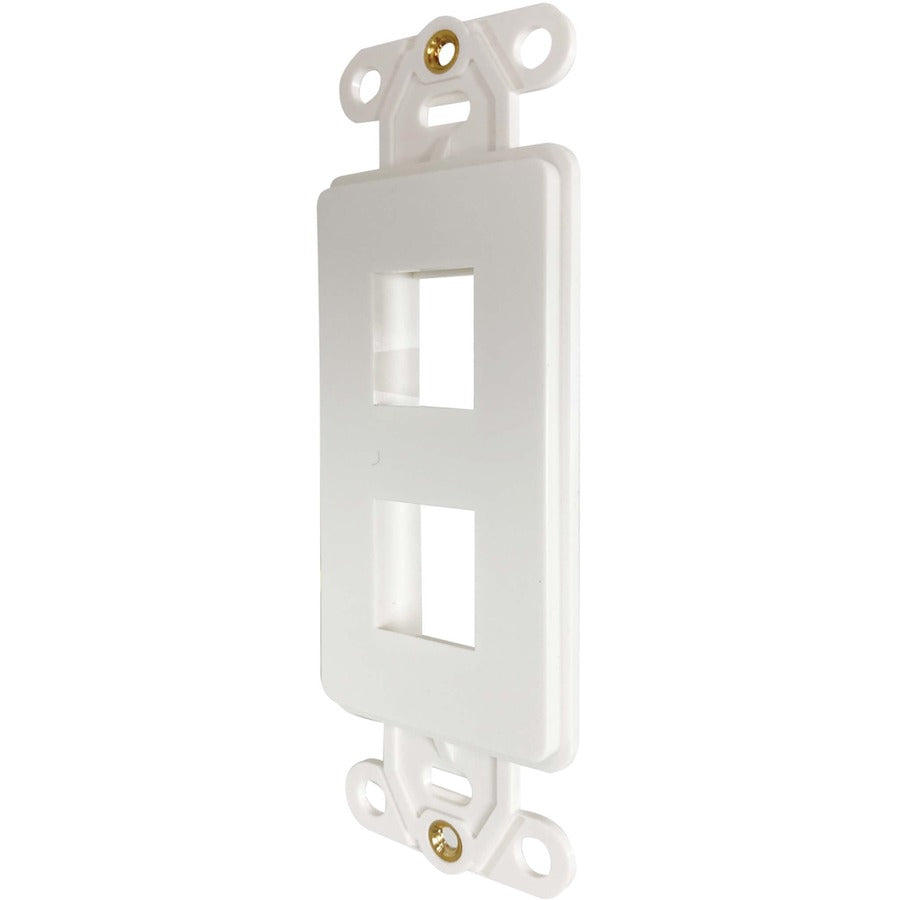 Tripp Lite Safe-It 2-Port Antibacterial Wall-Mount Insert, Decora Style, Vertical, Ivory, Taa