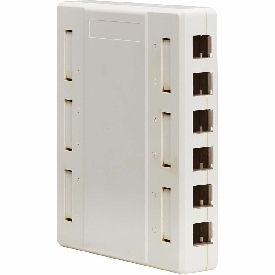 Tripp Lite Surface-Mount Box for Keystone Jacks - 12 Ports, White - 12 x Total Number of