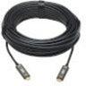 Tripp Lite USB-C to USB-C Plenum-Rated Fiber Active Optical Cable (AOC) - 4K 60 Hz, HDR, 4:4:4, M/M, Black, 10 m
