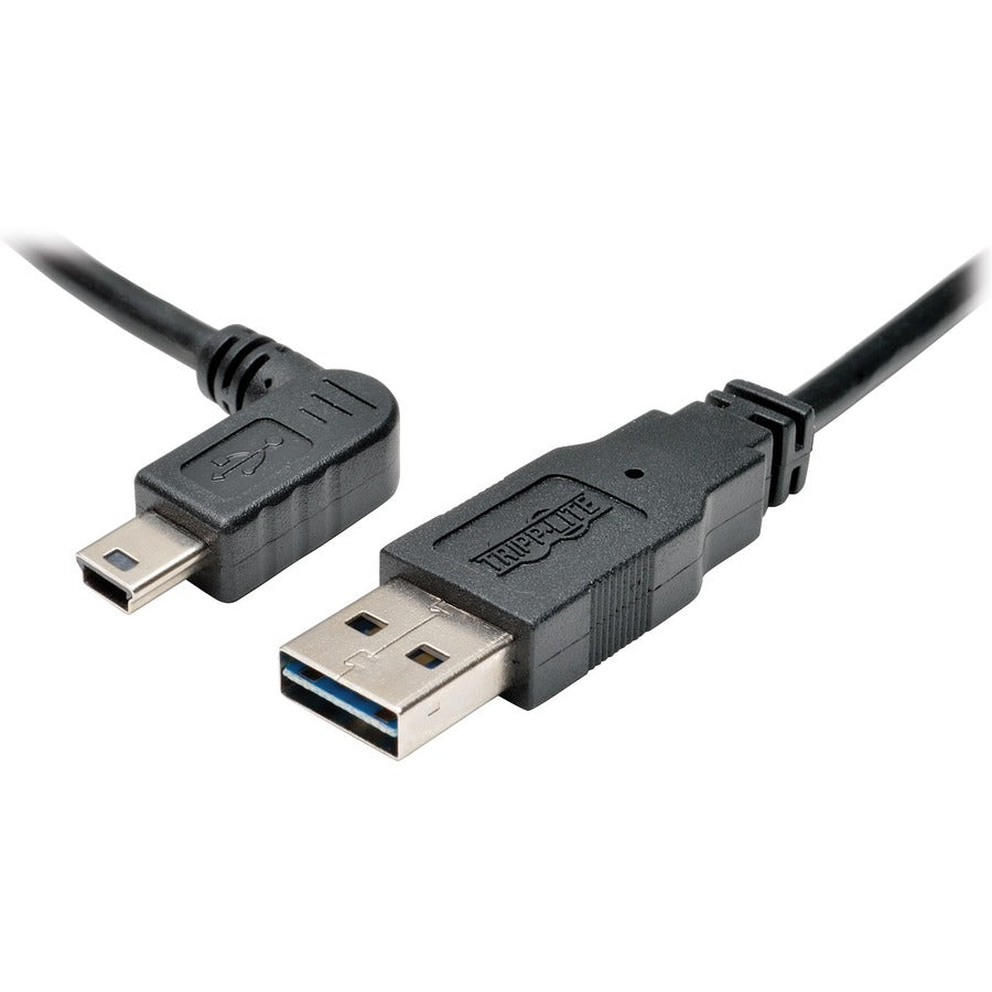 Tripp Lite Ur030-006-Lab Universal Reversible Usb 2.0 Cable (Reversible A To Left-Angle 5Pin Mini B M/M), 6 Ft. (1.83 M)