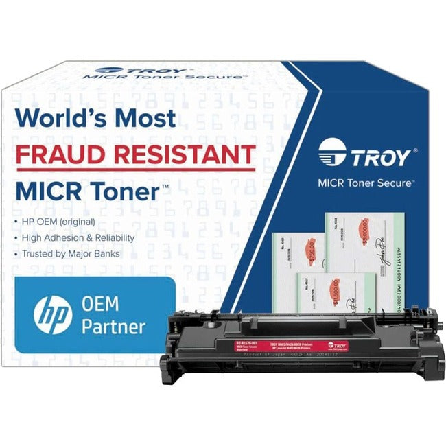 Troy Toner Secure Original MICR High Yield Laser Toner Cartridge - Alternative for Troy, HP CF226X - Black - 1 Pack 02-81576-001
