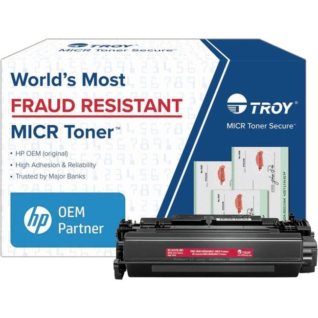 Troy Toner Secure Original MICR High Yield Laser Toner Cartridge - Alternative for Troy, HP CF287X - Black - 1 Pack 02-81676-001