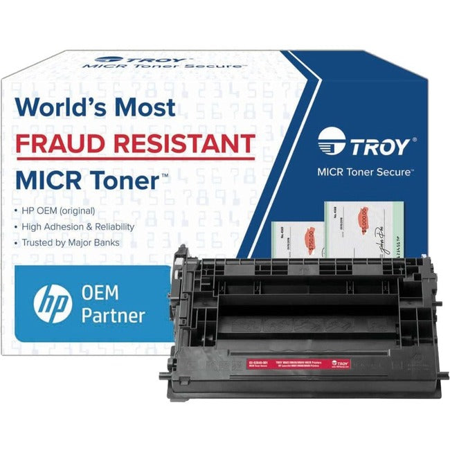 Troy Toner Secure Original MICR Laser Toner Cartridge - Alternative for Troy, HP CF237A - Black - 1 Pack 02-82040-001